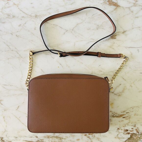 MICHAEL KORS Jet Set Item Luggage Leather Zip Chain East West Crossbody Bag - Picture 6 of 11